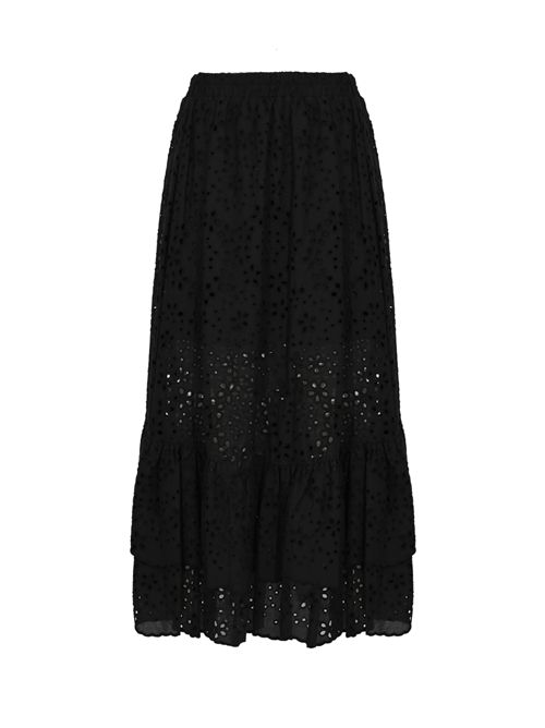 Gonna lunga in pizzo sangallo di cotone Caviale NO SECRETS | 261NS243CAVIALE